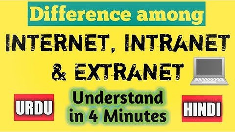 Internet Intranet and Extranet explained in Hindi Urdu | What are intranet extranet and internet?