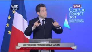 Discours Sarkozy: Tunisie + Algérie, anciennes colonies, MAM (24-01-2011 G20 - G8)