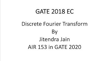DFT problem | gate 2018 | EC