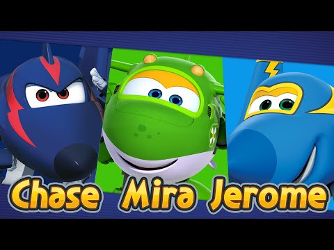 [SuperWings Super duo] Chase, Mira and Jerome | Super wings 2