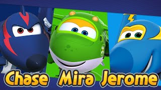 [SuperWings Super duo] Chase, Mira and Jerome | Super wings 2