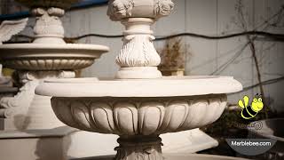 3 tier water fountain made from natural stone