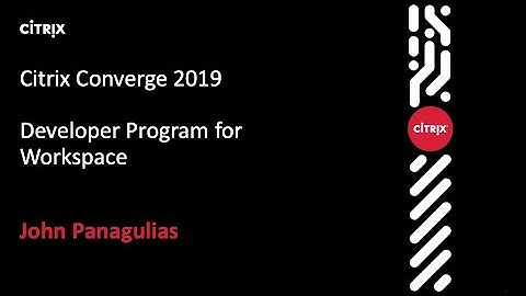 Citrix Converge 2019 – Developer Program for Workspace