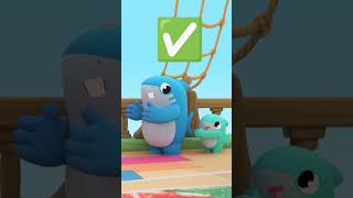 The Shark Family Plays Basketball 🏀Learning to Win and Lose! - Songs for Kids #Shorts