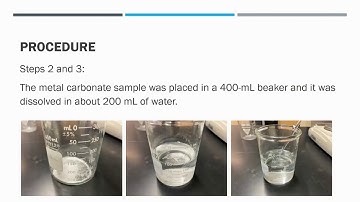 Remote Lab   Gravimetric Analysis of a Metal Carbonate video