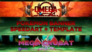 ✒️ Pokemon Channel Art - Banner Template + FREE DOWNLOAD | SPEED ART Banner ✎