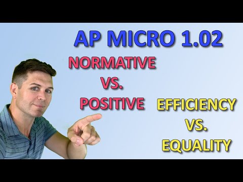 Normative vs. Positive and Equality vs. Efficiency -  AP MICROECONOMICS 1.02