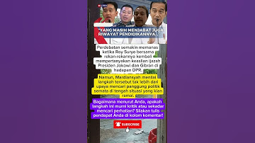 Roy Suryo Cs Persoalkan Ijazah Jokowi-Gibran, Mardiansyah Sebut Hanya Cari Panggung #shorts