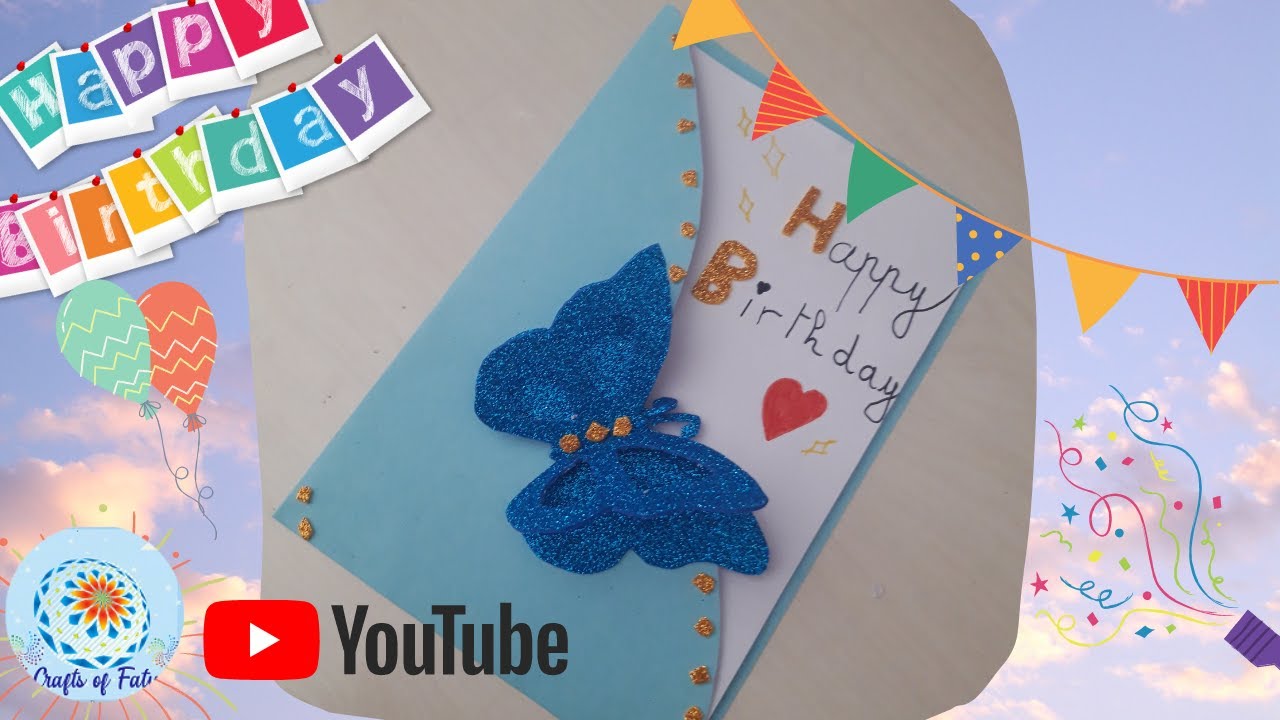 diy BIRTHDAY CARD/ comment fabriquer une carte d'anniversaire/ Crafts