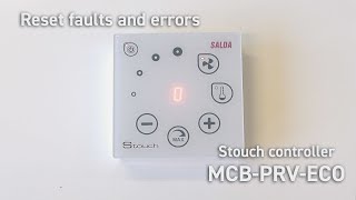 Reset faults and errors (Stouch MCB-PRV-ECO quick instructions)