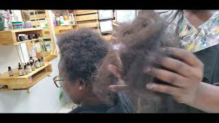 Big Chop \/Transitioning to Natural Hair\/ Transformation\/New growth naturals Salon
