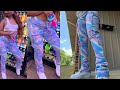 DIY Tie-Dye Marble Cargo Joggers