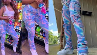 DIY Tie-Dye Marble Cargo Joggers