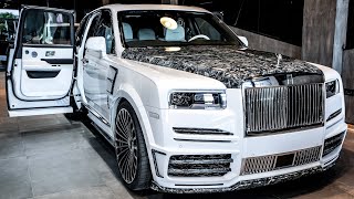 White RollsRoyce Cullinan by Mansory  Savage Luxury SUV!