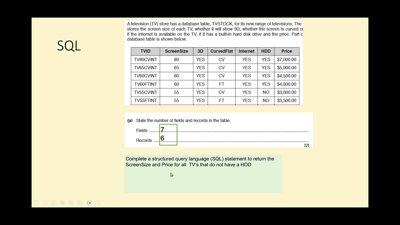 Q16 part 2 KS3 Computer Science * SQL * - YouTube