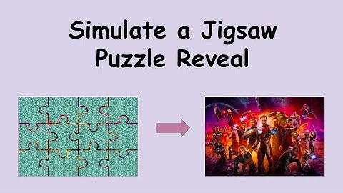 Create a Simulated Jigsaw Reveal **Free Template in Description**