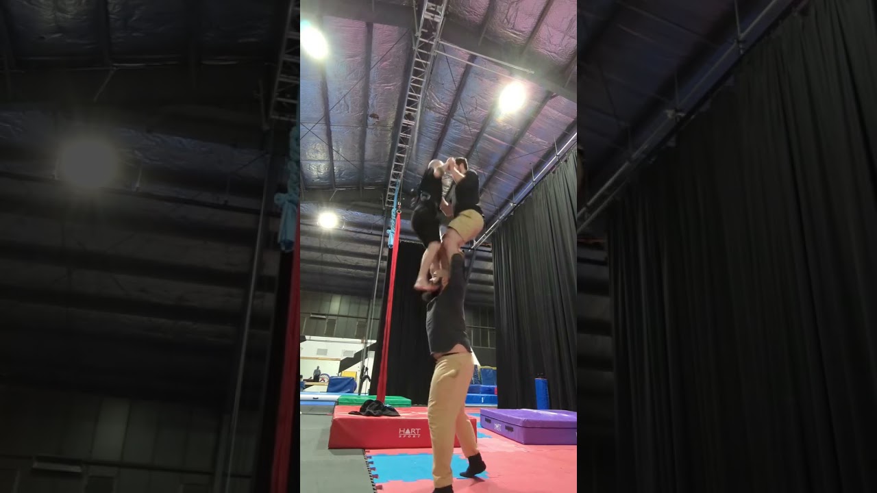 hand 2 hand on 3high circus partner acrobatics.