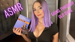 ASMR Going Through Old DVDs (Soft Spoken Nail Tapping)