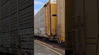Norfolk Southern #4411 leads an auto train at Lewistown, PA (03/19/2026)