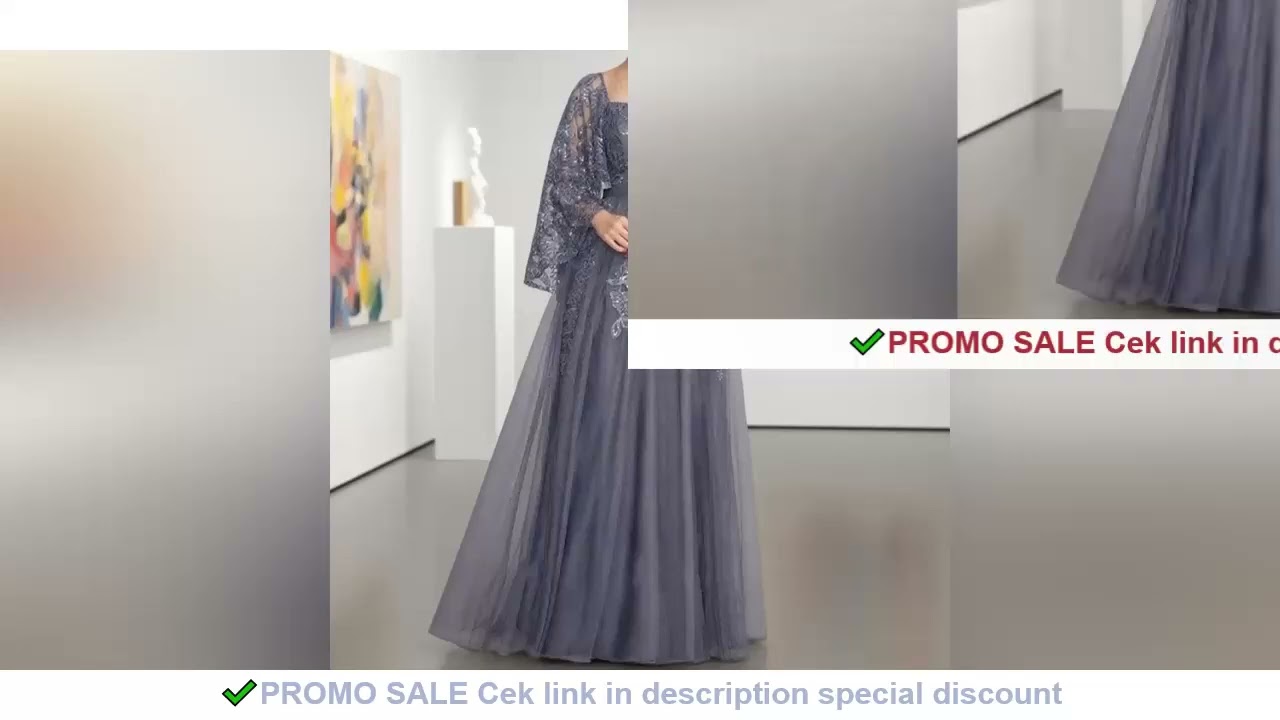 Long A Line Stormy Blue Mother Of the Bride Dresses Dress for Weddings Formal Tulle Vestido Fiesta C