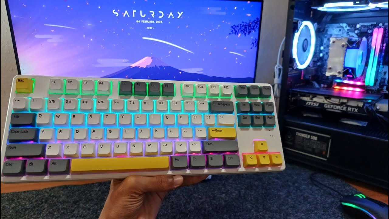 Ajazz AK873 TKL メカニカル キーボード Ajazz AK873 TKL メカニカル キーボード