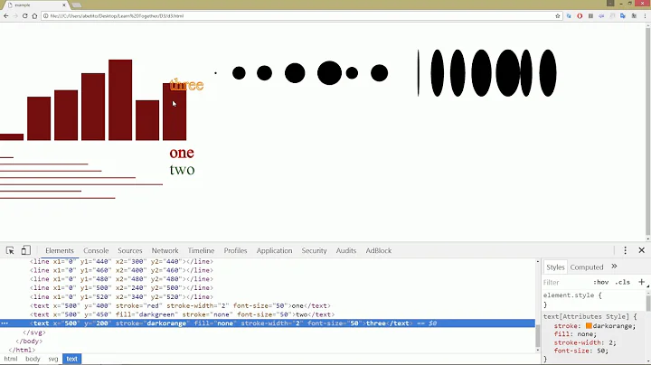 D3.js Tutorial Part 8 - SVG shapes, adding text