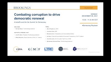 Combating corruption to drive democratic renewal