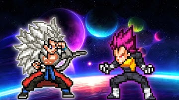 Xeno Goku V2(All Form)(New) VS Vegeta DBS in Jump Force Mugen