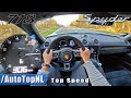 PORSCHE 718 SPYDER | 306km/h TOP SPEED on AUTOBAHN (NO SPEED LIMIT) by AutoTopNL