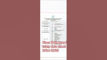Class 10th board exam date sheet 2024-25 #board2025 #boardexam #cbse #cbseclass10 #exam #ncert