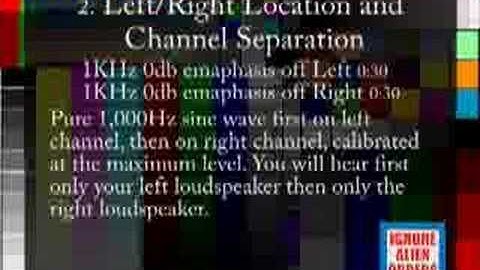 A/V Test 02 ~ Left/Righ Location and Channel Separation