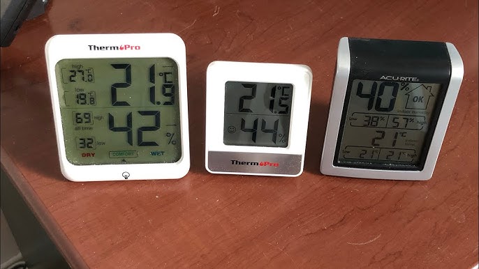 Thermopro Tp53 Digital Hygrometer Indoor Thermometer With Comfort  Indicator, Maximum Minimum Record, And Backlight Display - Temu Netherlands