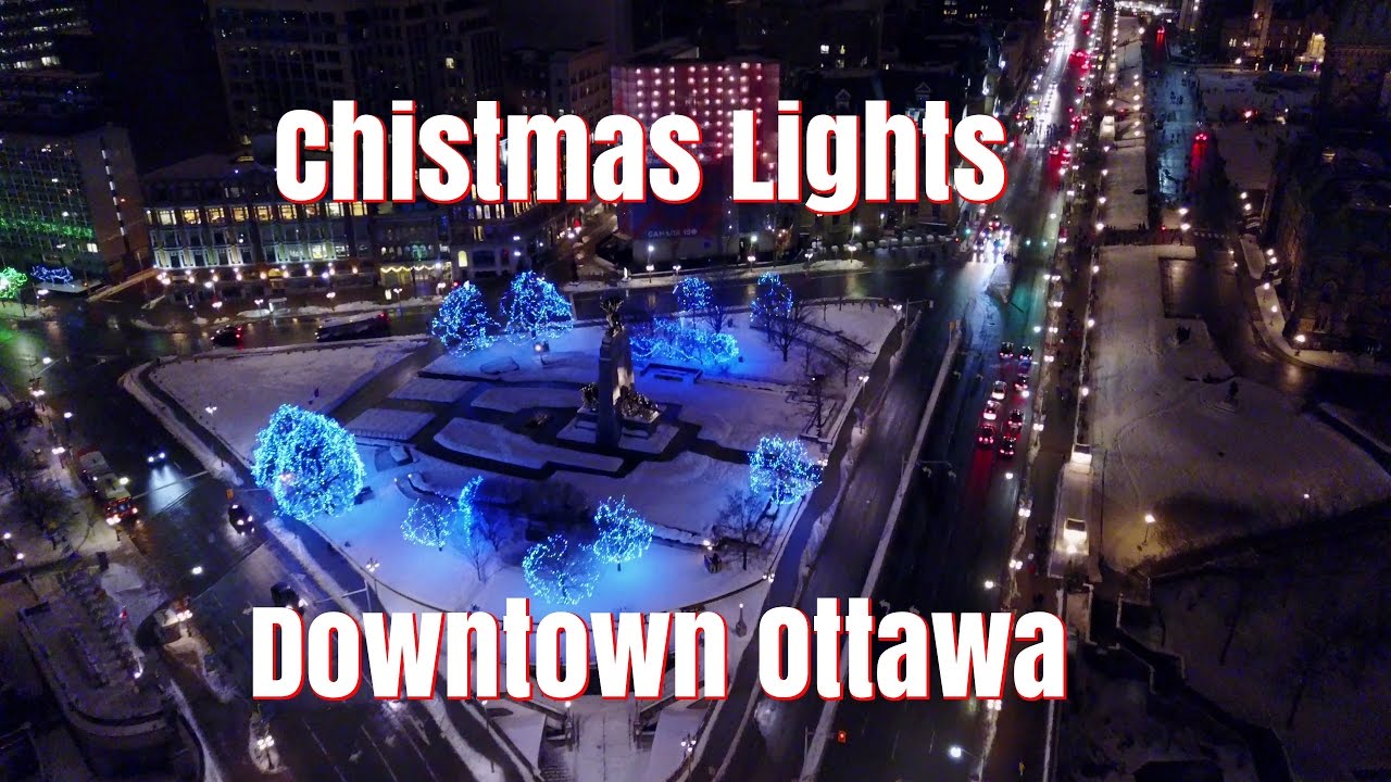 EP28.  Christmas Lights downtown Ottawa with drone