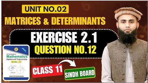 Exercise 2.1 Q12 Complete Class 11 New Maths Book Sindh Board