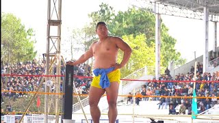 NWA champ Kezhaseluo-o Pienyii the mountain all bouts at 29th Naga wrestling Championship 2024.