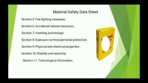 Safety toolbox talk 45 Material Safety Data Sheet (MSDS)