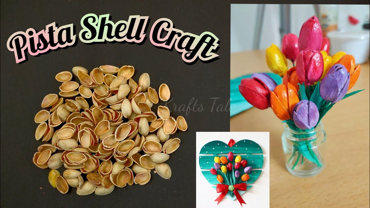 Pista Shell Craft Wall Hanging| पिस्ता शैल से FLOWER केसे बनाये | Pista ...