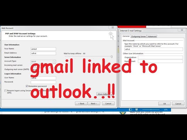 Cara setting outlook gmail