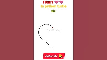 Heart in python turtle 🐢 graphics #python#pythonturtle #programming #coding