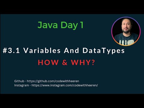 Day 1 - [#3.1] Variables and Datatypes