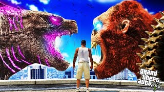 GODZILLA EVOLVED vs SKAR KING Fight in GTA 5!!
