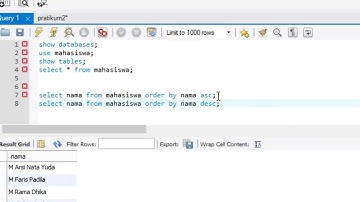 Tutorial MySQL Sorting : Ascending &  Descending