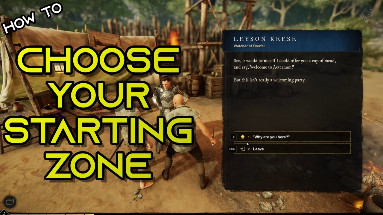 New World: How to CHOOSE your starting zone + Skip the Tutorials