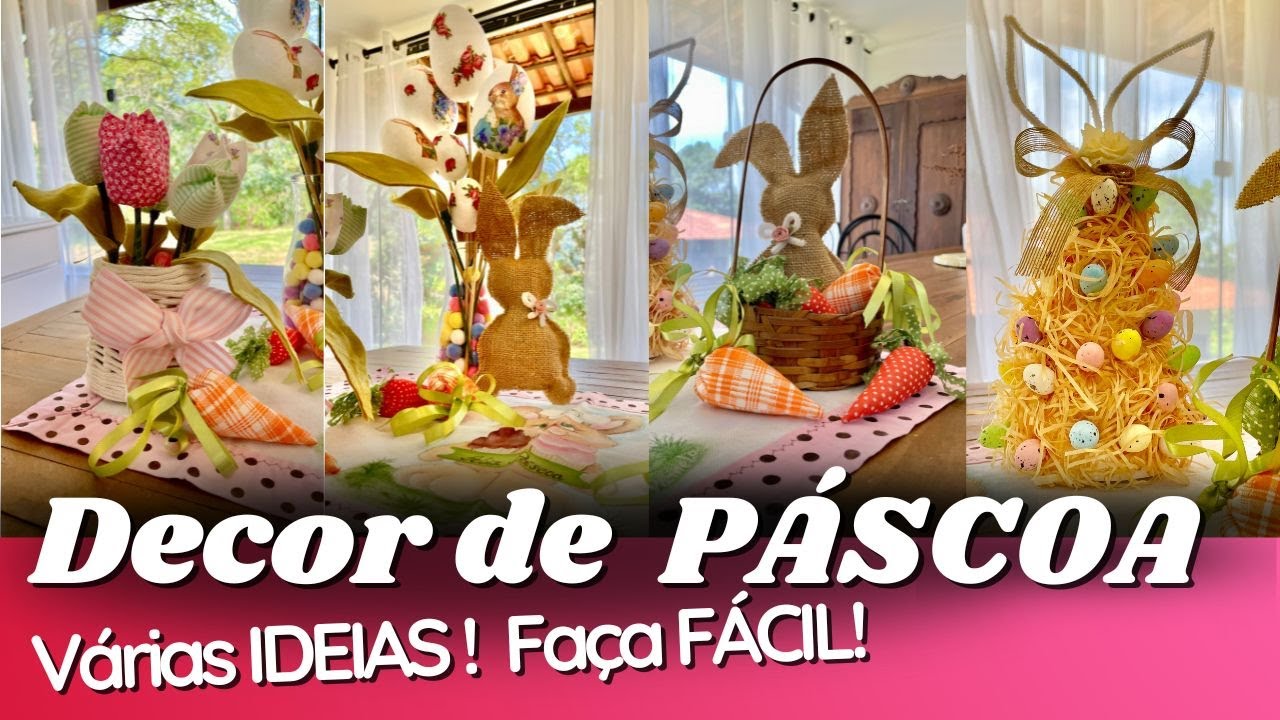 5 DIY IDEIAS PARA DECORAÇÃO DE PÁSCOA! Fácil de fazer!
