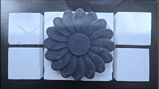 Black Charcoal Flower on Fresh Gym Chalk | ASMR | Oddly Satisfying