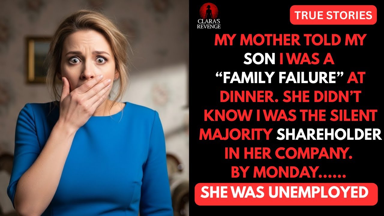 My mother told my son I was a “family failure” at dinner. She didn’t know I was the silent..........