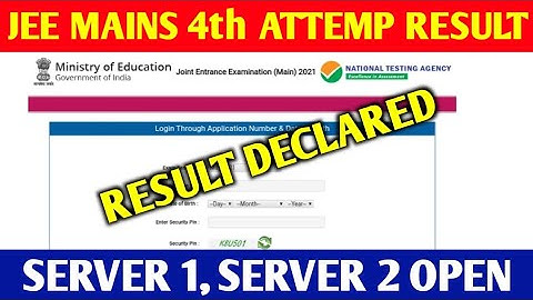 🔴LIVE -. JEE Mains 4th Attempt Result 2021 | JEE Mains August Session Result 2021, Result 2021