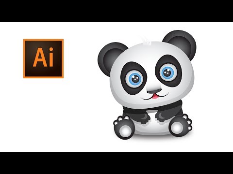 07 Drawing A Panda In Adobe Illustrator Cc Youtube