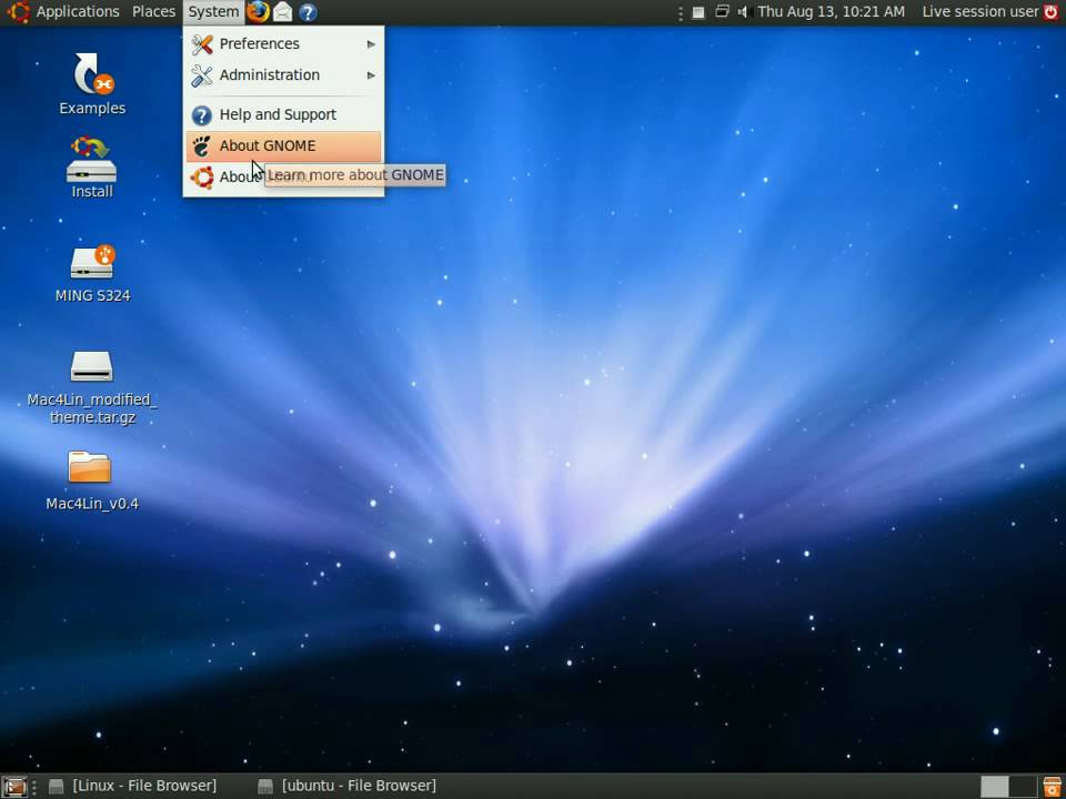 Taskbar Linux. Ubuntu Style Wallpaper.