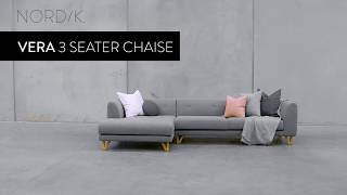 Vera 3 Seater Chaise | Nordik Living